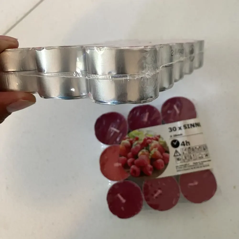 48 IKEA SINNLIG Scented Tealight Candles tea light - Red Garden Berries